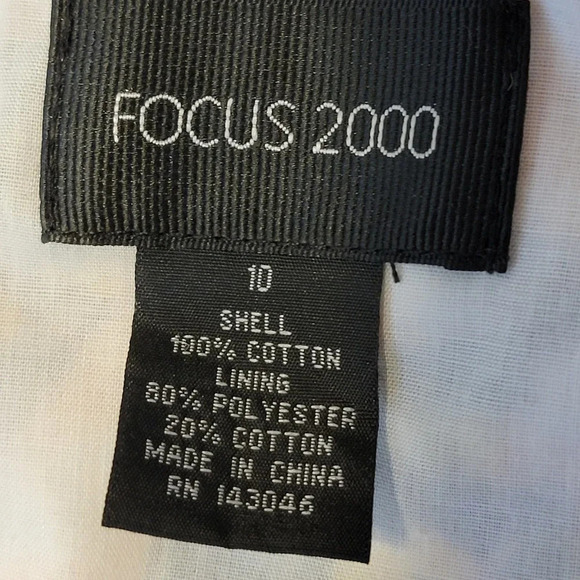 FOCUS 2000 Women's Floral Tie Dye Cotton Pleated Paneled Full Skirt Size 10 Pink - Picture 10 of 10